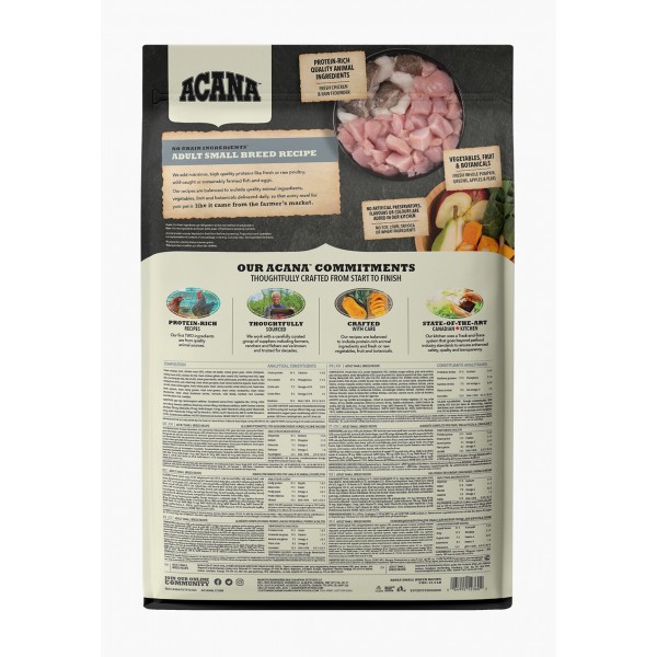 Acana Dog Dry Food Heritage Adult Small Breed Recipe 2kg