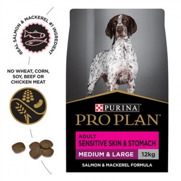 Purina Pro Plan Dog Dry Food Sensitive Skin & Stomach Med/Large Breed 3kg
