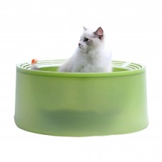 Rubeku Cat Litter Box Frosted Anti-Splash Round Potty Green