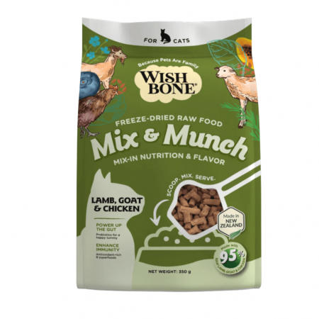 Wishbone Cat Food Mix & Munch Lamb, Goat & Chicken 350g