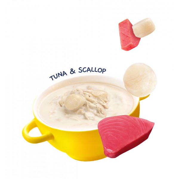 Moochie Cat Pouch Creamy Broth Tuna & Scallop 40g