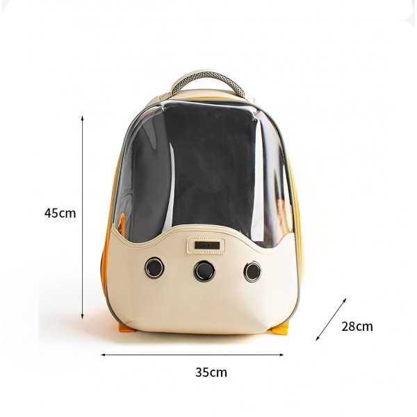 Rubeku Pet Carrier Breathable Travel Space Capsule Grey with Orange