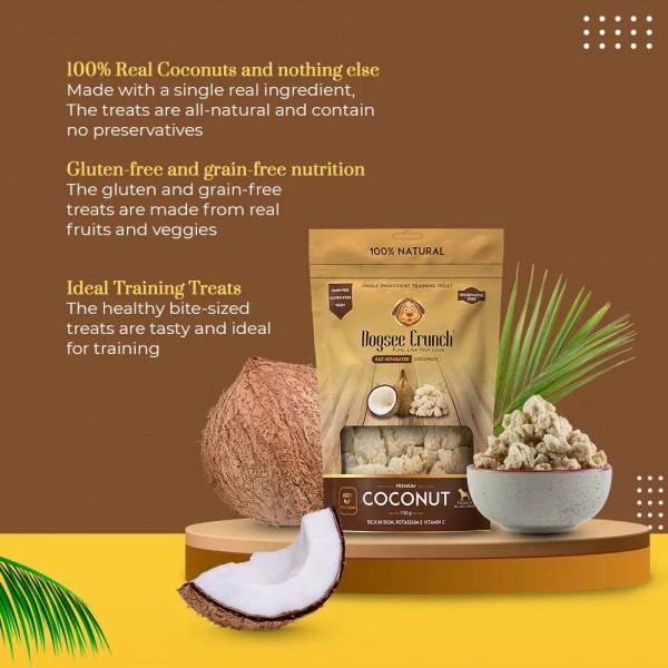 Dogsee Dog Treat Crunch Coconut 150g (4 Packs)