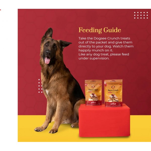 Dogsee Dog Treat Crunch Apple 150g (4 Packs)