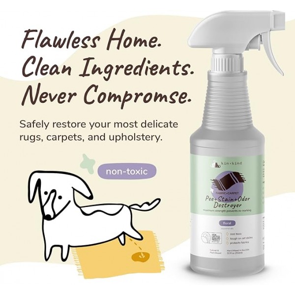 Kin+Kind Pet Spray Pee+Stain+Odor Destroyer Fabric 354ml