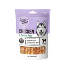 Jerky Time Dog Treat Chicken & Rawhide Twists 80g
