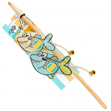 AFP Cat Toy Catoon Wand Fish with Catnip