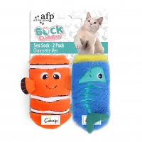 AFP Cat Toy Sock Cuddler 2pcs Fish