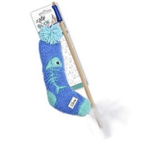 AFP Cat Toy Sock Cuddler Wand Fish with Catnip