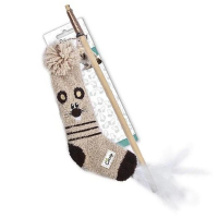 AFP Cat Toy Sock Cuddler Wand Mouse