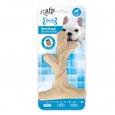 AFP Dog Toy Dental Chew Wood Branch Peanut Butter 
