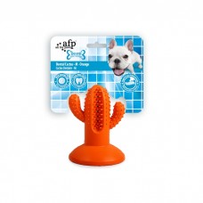 AFP Dog Toy Dental Chews Cactus Medium Rubber Orange 