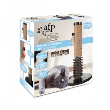 AFP Classic Comfort Mochachino Scratching Post With Rubber Bristles