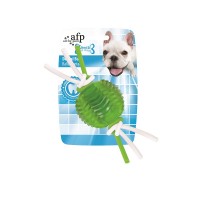 AFP Dog Toy Dental Chew Flexi Rope Ball Green