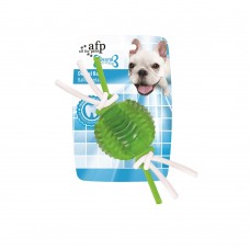 AFP Dog Toy Dental Chew Flexi Rope Ball Green