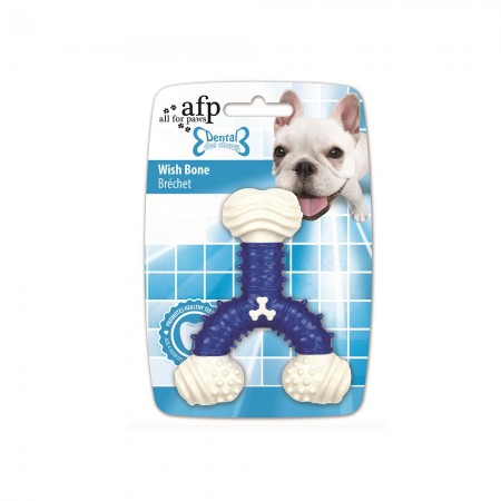 AFP Dental Chew Dental Wish Bone Dog Toys Blue