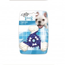 AFP Dog Toy Dental Chew Triple Joint Blue