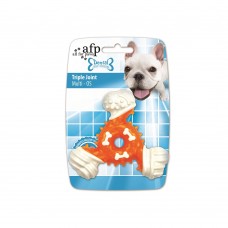 AFP Dog Toy Dental Chew Triple Joint Orange
