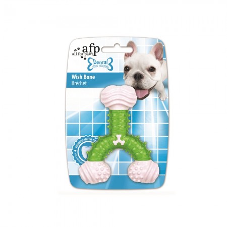 AFP Dog Toy Dental Chew Wish Bone Green