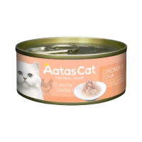 Aatas Cat Creamy Chicken & Tuna Canned Food 80g Carton (24 Cans)