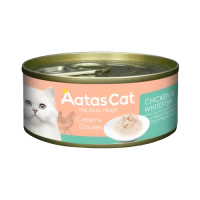 Aatas Cat Creamy Chicken & Whitefish Canned Food 80g Carton (24 Cans)