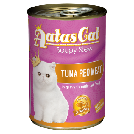 Aatas Cat Soupy Stew Tuna Red Meat Cat Canned Food 400g Carton (24 Cans)
