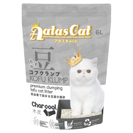 Aatas Kofu Klump Tofu Cat Litter Charcoal 6L