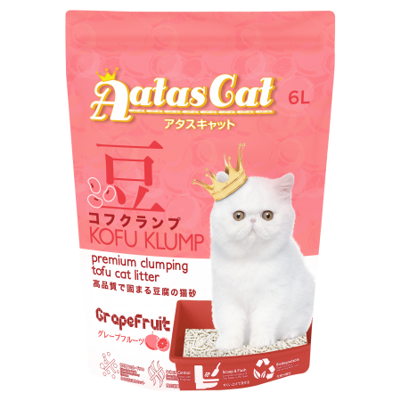 Aatas Kofu Klump Tofu Cat Litter Grapefruit 6L (6 Packs)