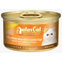 Aatas Cat Finest Diamond Dinner Tuna with Scrambled Eggs in Soft Jelly Cat Canned Food 80g Carton (24 Cans)