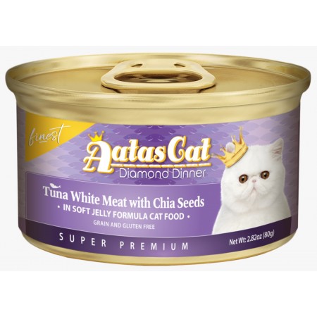 Aatas Cat Finest Diamond Dinner Tuna with Chia Seeds in Soft Jelly 80g