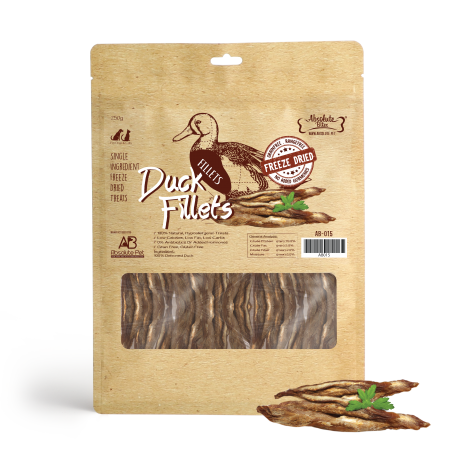Absolute Bites Freeze Dried Duck Fillets Dog Treats 200g