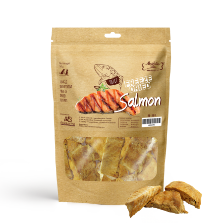 Absolute Bites Freeze Dried Salmon For Dogs & Cats Treats  45g