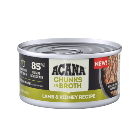 Acana Cat Canned Food Chunks In Broth Lamb & Kidney 85g (12 cans)