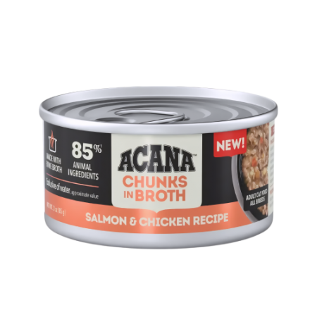Acana Cat Canned Food Chunks In Broth Salmon & Chic 85g
