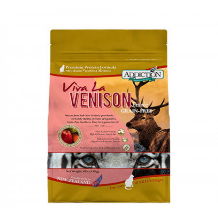Addiction Cat Food Grain Free Viva La Venison for Complete & Balance 10lbs
