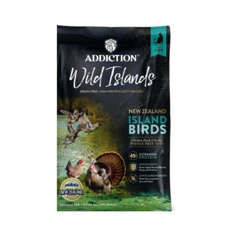 Addiction Cat Food Wild Islands Island Birds Duck, Turkey & Chicken High Protein Recipe 10lbs