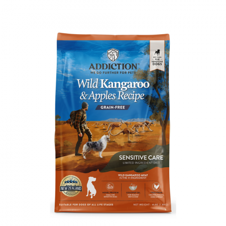Addiction Dog Food Grain Free Wild Kangaroo & Apples for Sensitive Care 4lbs