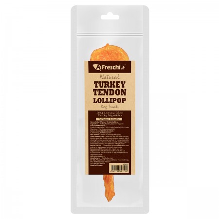 Afreschi Srl Turkey Chews Natural  Tendon Lollipop Dog Treat 75g (2 Packs)