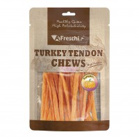 Afreschi Srl Soft Turkey Chew Tendon Strip - Pumpkin Dog Treat 120g