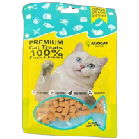 Agogo Cat Treat Premium Grade Salmon Jerky Bites 50g x3