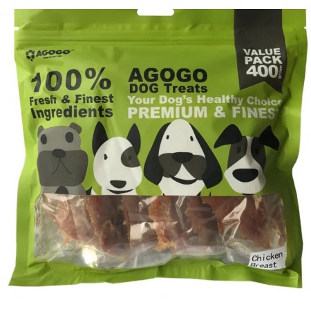Agogo Dog Treat Chicken Breast 400g x2