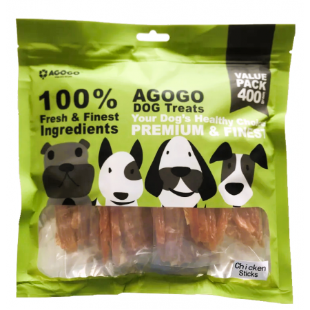 Agogo Dog Treat Chicken Stick 400g x2