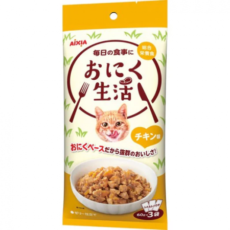 Aixia 3-in-1 Pouch Meat Life Chicken 180g (6 Packs)