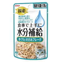 Aixia Kenko Pouch Water Supplement Tuna & Chicken Fillet Flakes 40g x 12