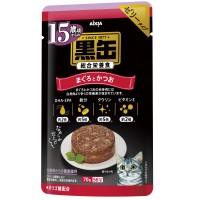 Aixia Kuro-can Pouch Tuna & Skipjack with Whitebait 15 + Yr Cat Food 70g Carton (24 Packs)
