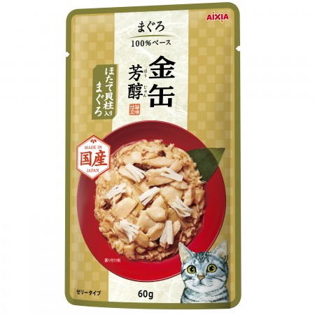 Aixia Kin Can Noko Toromi Rich Pouch Tuna With Scallop Cat Food 60g Carton (12 Packs)