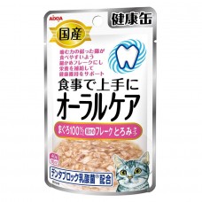 Aixia Kenko Pouch Oral Care Tuna with Sauce Cat Food 40g Carton (12 Packs)
