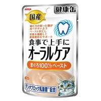 Aixia Kenko Pouch Oral Care Tuna Paste Cat Food 40g Carton (12 Packs)