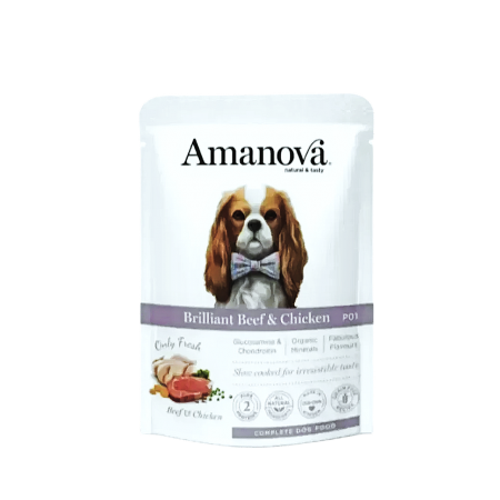 Amanova Dog Pouch Beef & Chicken 100g  (6 packs)
