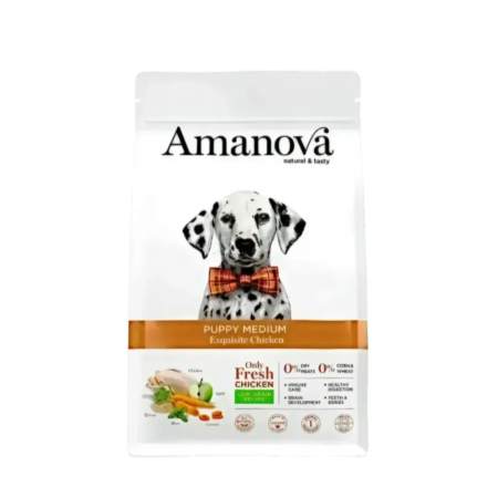 Amanova Dog Dry Food Chicken Medium Puppy 2kg